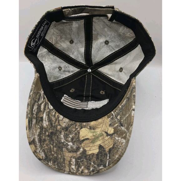 Outdoor Cap Strapback Cap Realtree Edge Camouflage USA Flag Camo Hunting Hat - Picture 8 of 10